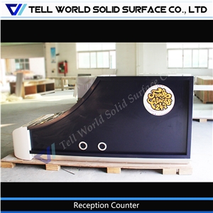 Fancy Design Reception Counter Modern Design Solid Surface Tabletops