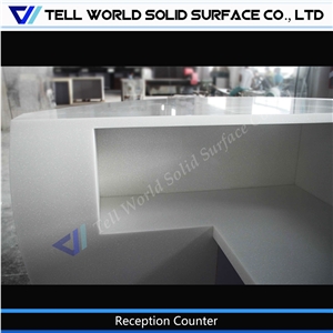 Modern Simple Artificial Stone Half Round Reception Counter