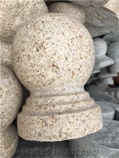 G682 Granite Parking Stone,Yellow Granite Landscaping Natural Stone, Cheap Granite Garden Stone,Parking Stone Ball, Stone Parking Barriers,Polished Granite Parking Curbs