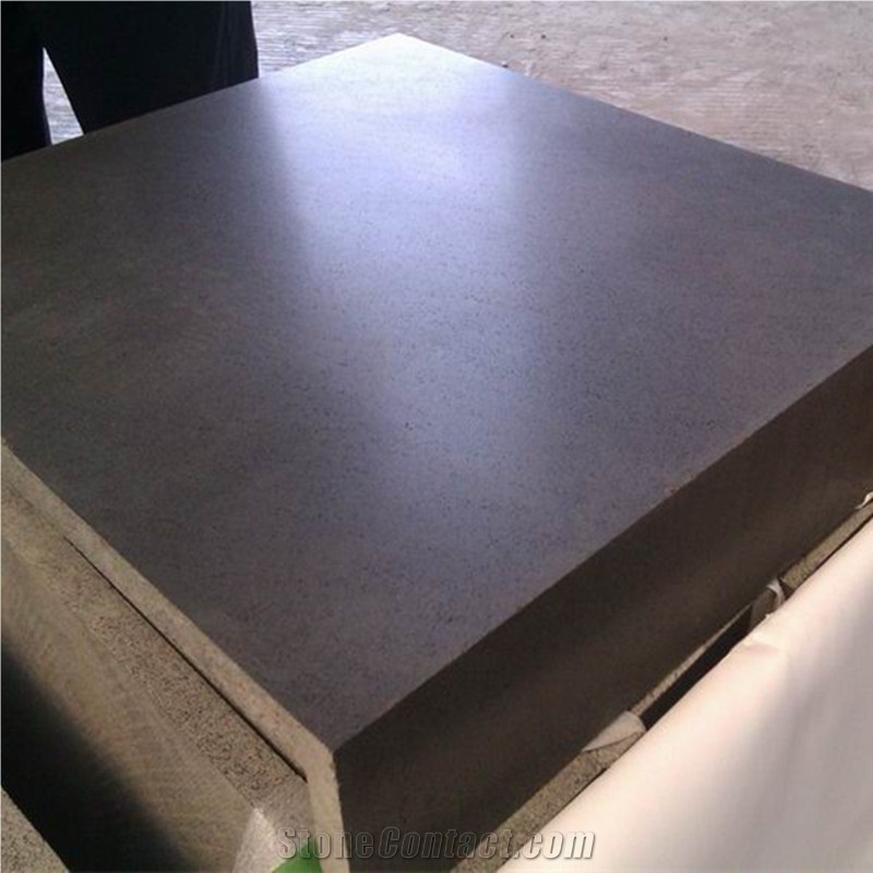 Cheapest China Honed Black Basalt Lava Stone Floor Tile
