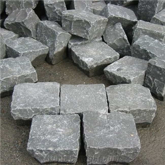 Honed Grey Basalt Paver Basalt Cobble Stone Paving Stone