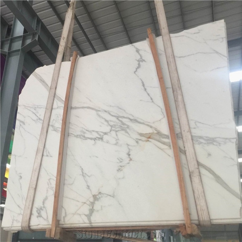 Italy Calacatta Carrara Extra White Marble Slab