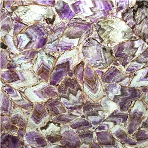 Purple Lilac Amethyst Quartz Stone Gemstone Wall Panel Tile