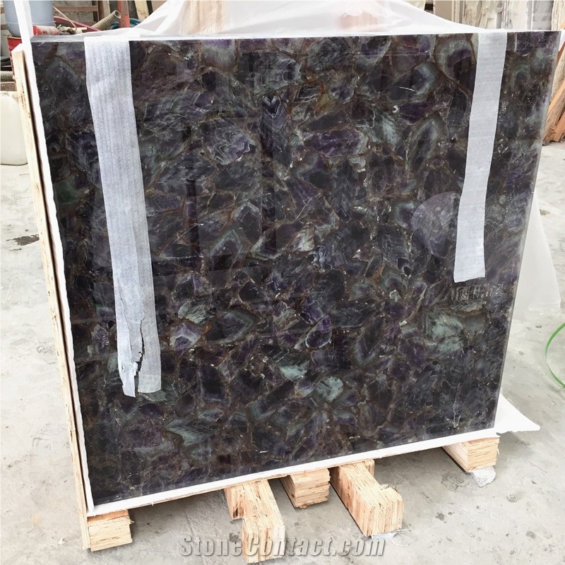 Purple Quartz Stone Purple Amethyst Semiprecious Stone Floor Tile