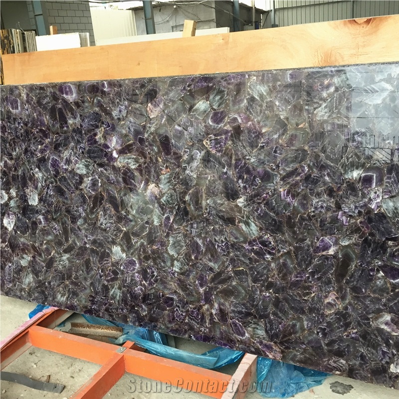 Purple Quartz Stone Purple Amethyst Semiprecious Stone Floor Tile