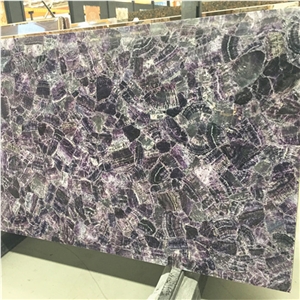Translucent Lulac Semiprecious Stone Lilac Amethyst Quartz Stone