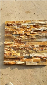 014 Yellow Slate Rough Surface Ledge Stone/Stone Wall Cladding/Stone Wall Decor/Thin Stone Veneer/Feature Wall/Split Face Culture Stone/Manufactured Stone Veneer/Corner Stone