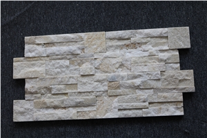 Beige Quartzite Culture Stone, Wall Cladding and Stone Wall Decor, Ledge Stona and Exposed Wall Stone