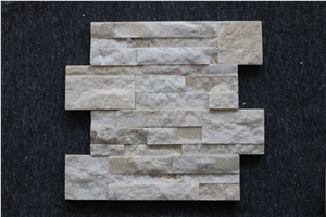 Beige Quartzite Culture Stone, Wall Cladding and Stone Wall Decor, Ledge Stona and Exposed Wall Stone