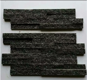 Black Galaxy Stone Wall Cladding/Ledge Stone/Stone Wall Decor/Thin Stone Veneer/Feature Wall/Split Face Culture Stone/Manufactured Stone Veneer