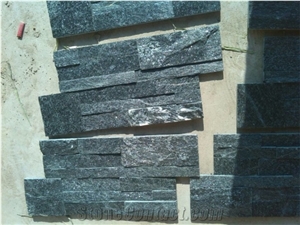 Black Quartize Culture Stone, Stacked Stone and Ledgestone, Stona Wall Decor and Cladding.