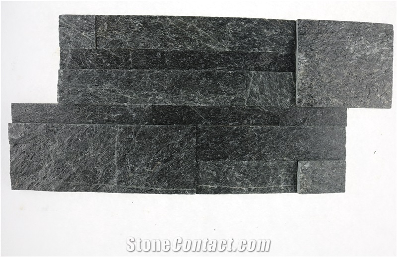 Black Quartzite Culture Stone, Stone Wall Decor. Wall Cladding and Exposed Wallstone