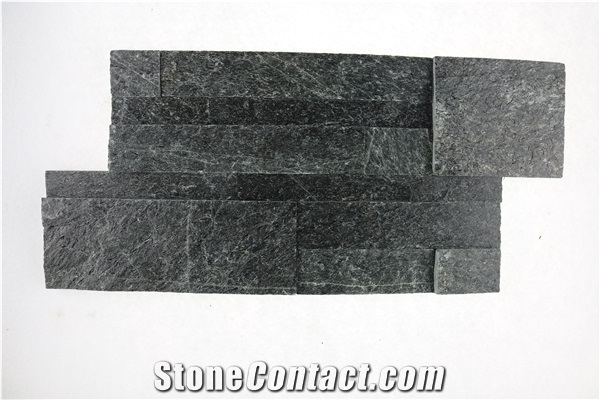 Black Quartzite Ledge Stone/Stone Wall Cladding/Thin Stone Veneer/Feature Wall/Manufactured Stone Veneer/Split Face Culture Stone/Stone Wall Decor