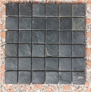 Black Slate Brick Mosaic , Wall Mosaic Tile , Flooring Mosaic Tile, Brick Mosaic Pattern