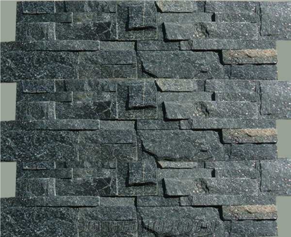 Bonstone Black Quartize Culture Stone for Wall Cladding, Black ...