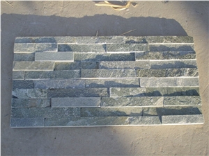 Bonstone Blue Quartizte Wall Stone Panel, Cultured Stone Wall Cladding, Ledger Stacked Stone Veneer, Thin Ledgestone Veneer, S / Z Shapes