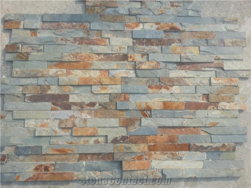 Bonstone Culture Stone, Rusty Slate Ledgestone, Wall Cladding and Ledgestone, Stone Panel