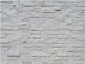 Bonstone White Quartzite Stone Veneer/ Cultured Stone,Super White Quartzite Wall Panel/ Pure White Quartzite Stacked Stone ,Ledge Stone