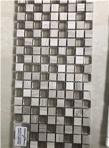 Brick Mosaic Tile, Mix Material Mosaic Tile, Marble and Glass Mosaic Tile
