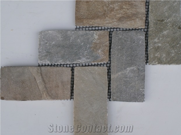 China Slate Mosaic Wall Mosaic, Herringbone Mosaic