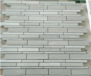 China Wooden White Mosaic Tile, Mosaic Tile, Flooring and Wall Mosaic Tile, Marble Stone Mosaic Tile, Mosaic Pattern for Sale