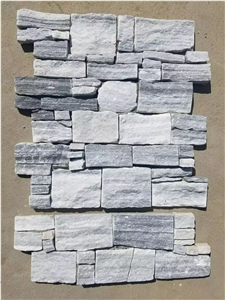 Cloudy Grey Thin Stone Veneer/Stone Wall Cladding/Split Face Culture Stone/Manufactured Stone Veneer/Feature Wall/Stone Wall Decor/Ledge Stone