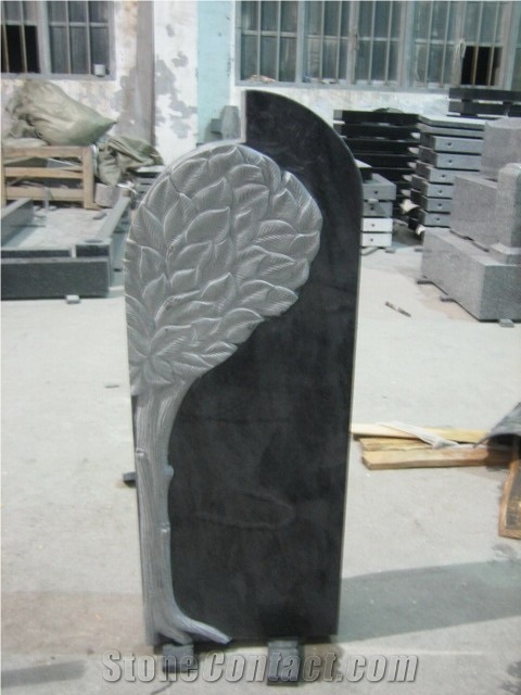 Custom Bahama Blue Granite Monuments/Tombstones/Memorial,French Style Tombstone, Germany Grabstein, Sculpture and Heart Style