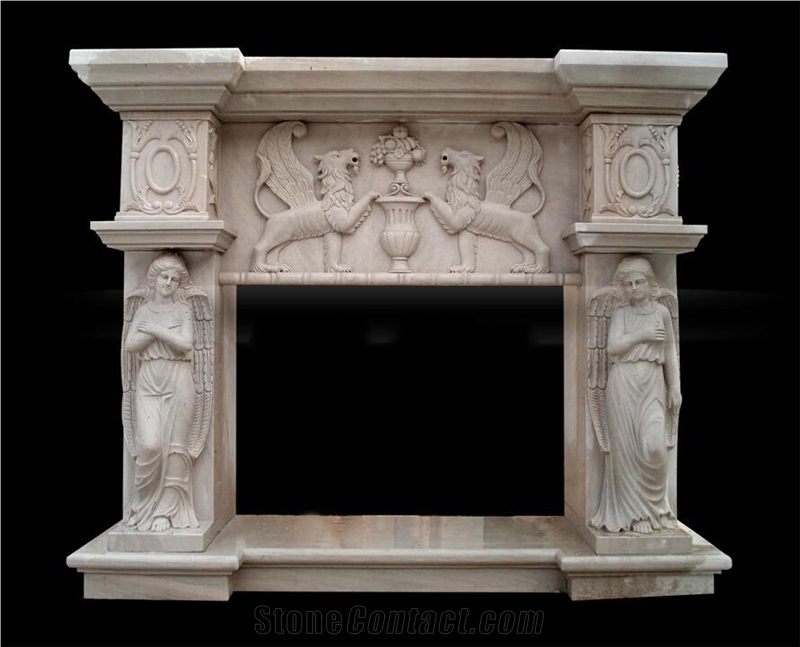Flower Carved Fireplace ,Handcarved Masonry Fireplace ,Chinese Sculptured Fireplace Decorating.Interior Fireplace Natural Stone