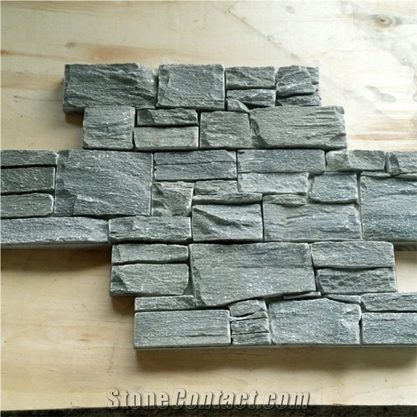 Green Slate Stone Wall Cladding/Ledge Stone/Thin Stone Veneer/Split Face Culture Stone/Feature Wall/Manufactured Stone Veneer/Stone Wall Decor/Feature Wall/Manufactured Stone Veneer