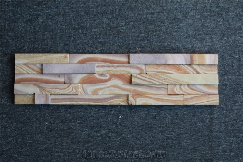 Mixcolor Sandstone Wallstone, Mixcolor Sandstone Culture Stone, Wall Decor and Cladding , Loose Stone, Stacked Stone Veneer Stone, Exposed Wallstone