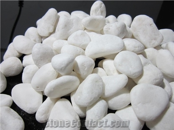 Pure White Pebble Stone, Polished ,River Stone