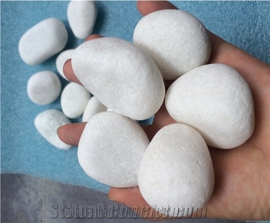 Pure White Pebble Stone, Polished ,River Stone