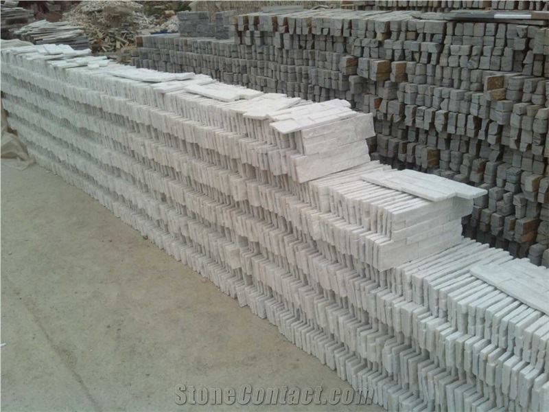 Pure White Quartzite Stone Wall Cladding/Stone Wall Decor/Ledge Stone/Thin Stone Veneer/Manufactured Stone Veneer/Feature Wall/