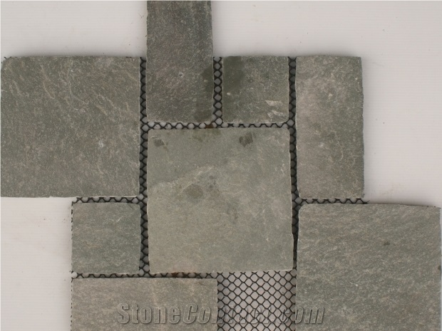 Quartzite Mosaic Tile for Interior Decoration,Tumble Small Crazy Paving Flooring Stone,Cheap White Quartzite Wall Paving and Panel and Cladding,Modern Floor Mosaic Covering