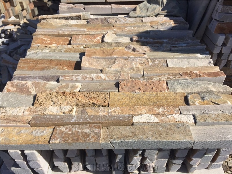 Rough Rusty Slate Stacked Stone , Slate Veneer , Natural Slate Wall Stone and Ledge Culture Stone , Corner Stone Clearance , Ledge Stone Fireplace