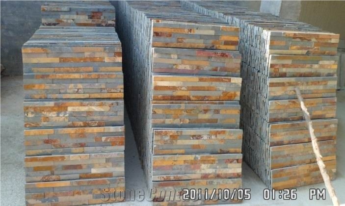 Rusty Slate Culture Stone/Stone Wall Cladding/Ledge Stone/Stone Wall Decor/Thin Stone Veneer/Split Face Culture Stone/Feature Wall/Manufactured Stone Veneer/Corner Stone/Stone Wall Decor