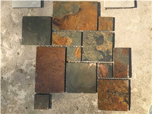 Rusty Slate Culture Stone, Stone Wall Decor, Exposed Wall Cladding , Fieldstone and Stone Panel