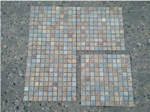 Rusty Slate Mosaic , Rusty Slate Brick Mosaic , Split Face Mosaic Tile