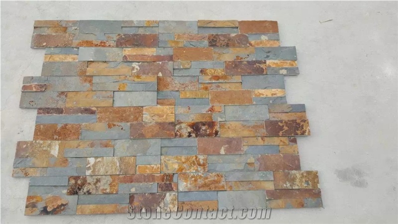 Rusty Slet Culture Stone, Stacked Stone Veneer and Ledgestone, Rusty Slate Wall Cladding