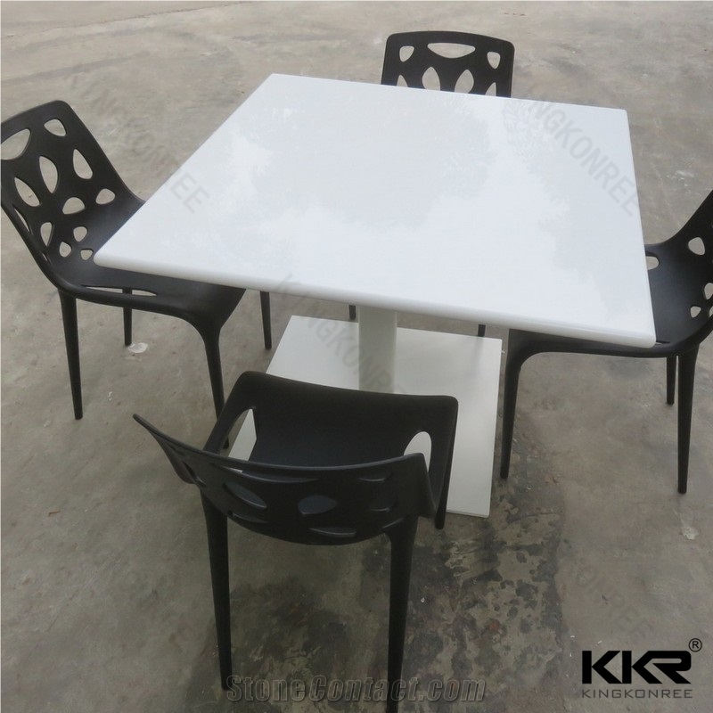 Modern 4 Seaters Acrylic Solid Surface Restaurant Dining Table From China Stonecontact Com
