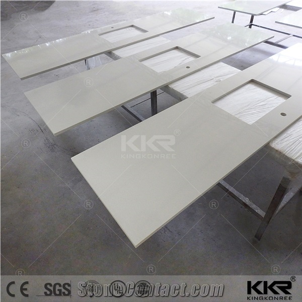 Stain Resistant Solid Surface Custom Made Kitchen Countertop