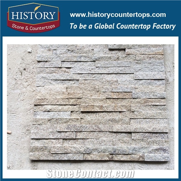 2017 China Natural Split Rusty Granite Wall Decoration Irregular Surface Cultured Stone, Backside Panels Cladding Ledge Stone