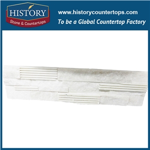 2017 History Stone White Ledge Quartzite Constructive Building Cultural Stone for Interlocking Indoor and Outdoor Wall Covering, Corner Panels