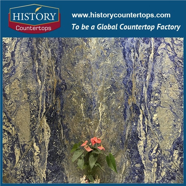 2017 Hot Sale Bolivia"S Blue Granite Slabs Tiles,Blue Galaxy Granite,3 cm Flamed Granite
