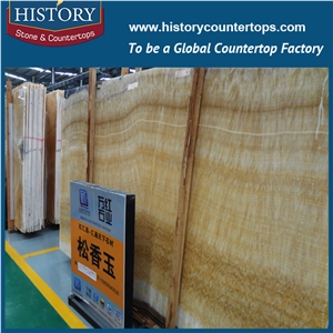 A Grade Quality China Famous Supplier Produce and Custom Made Eye-Catching Brown Onyx Slabs and Tiles for Flooring Design