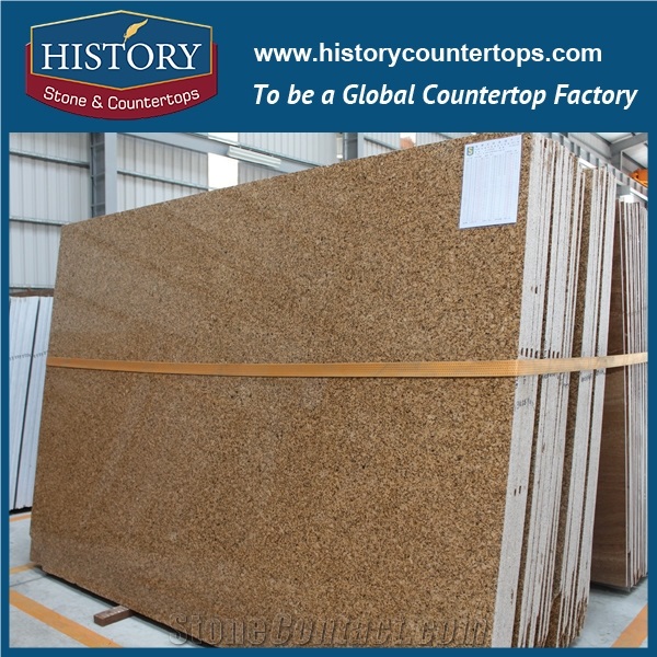 Africa Granite Haiti Golden Slabs and Tiles from China Stone Market Suitable for Polishing Kitchen Countertops, Polished Bathroom Vanity Tops, Wall and Floor Covering for Sale