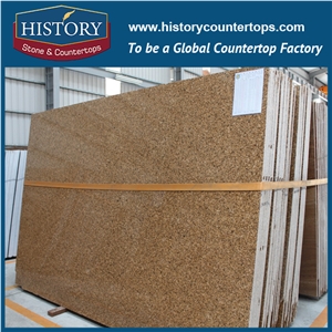 Africa Granite Haiti Golden Slabs and Tiles from China Stone Market Suitable for Polishing Kitchen Countertops, Polished Bathroom Vanity Tops, Wall and Floor Covering for Sale