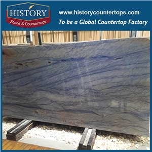 Azul Macaubas High Quality Stone Slabs for Flooring Tile & Wall Cladding Covering & Kitchen Countertops & Vanity Top, for Outdoor and Indoor Decoration Hot Sales Natural Stone Slabs Polished