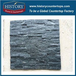 Black Slate Culture Stone for Bathroom Wall Cladding,Interior and Exterior Stone Veneer