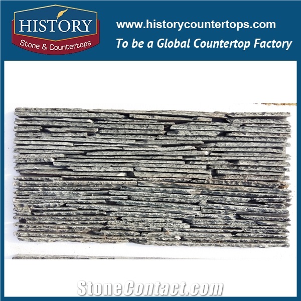 Black Slate Culture Stone for Bathroom Wall Covering,Interior and Exterior Stone Veneer